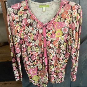 Sigrid Olsen  multi color sweater size medium